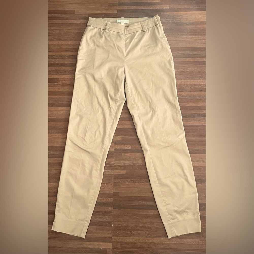 H&M formal pants•Size:Small/UK 6•Fabric:polyester•colour:light beige - Picture 4 of 8